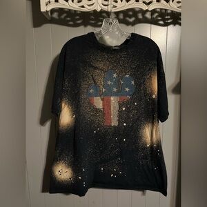 Bohemian Cowgirl American flag cactus bleach distressed t-shirt from buckle